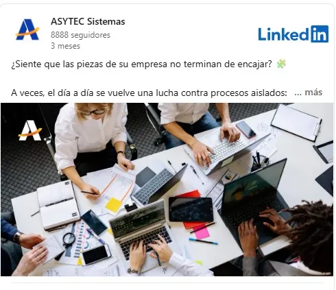 Publicación de linkedin